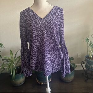 MICHAEL Michael Kors Purple Patterned Top